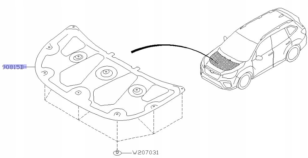 90815SJ100 - КАПОТ SUBARU FORESTER V 2018-