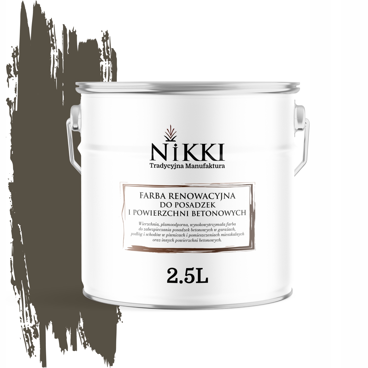 Farba Na Renováciu Betónových Podláh 2,5 L Sivá Hnedá RAL7013 Saténová