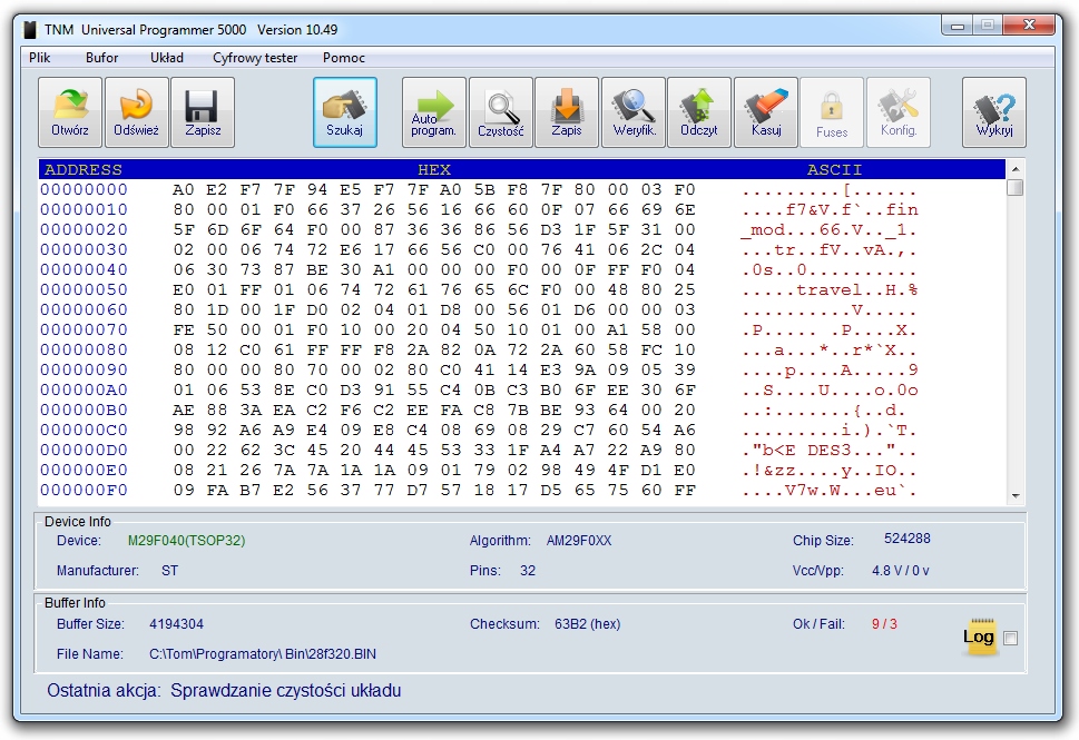 Uniwersalny Programator USB TNM5000 Rodzaj programator uniwersalny