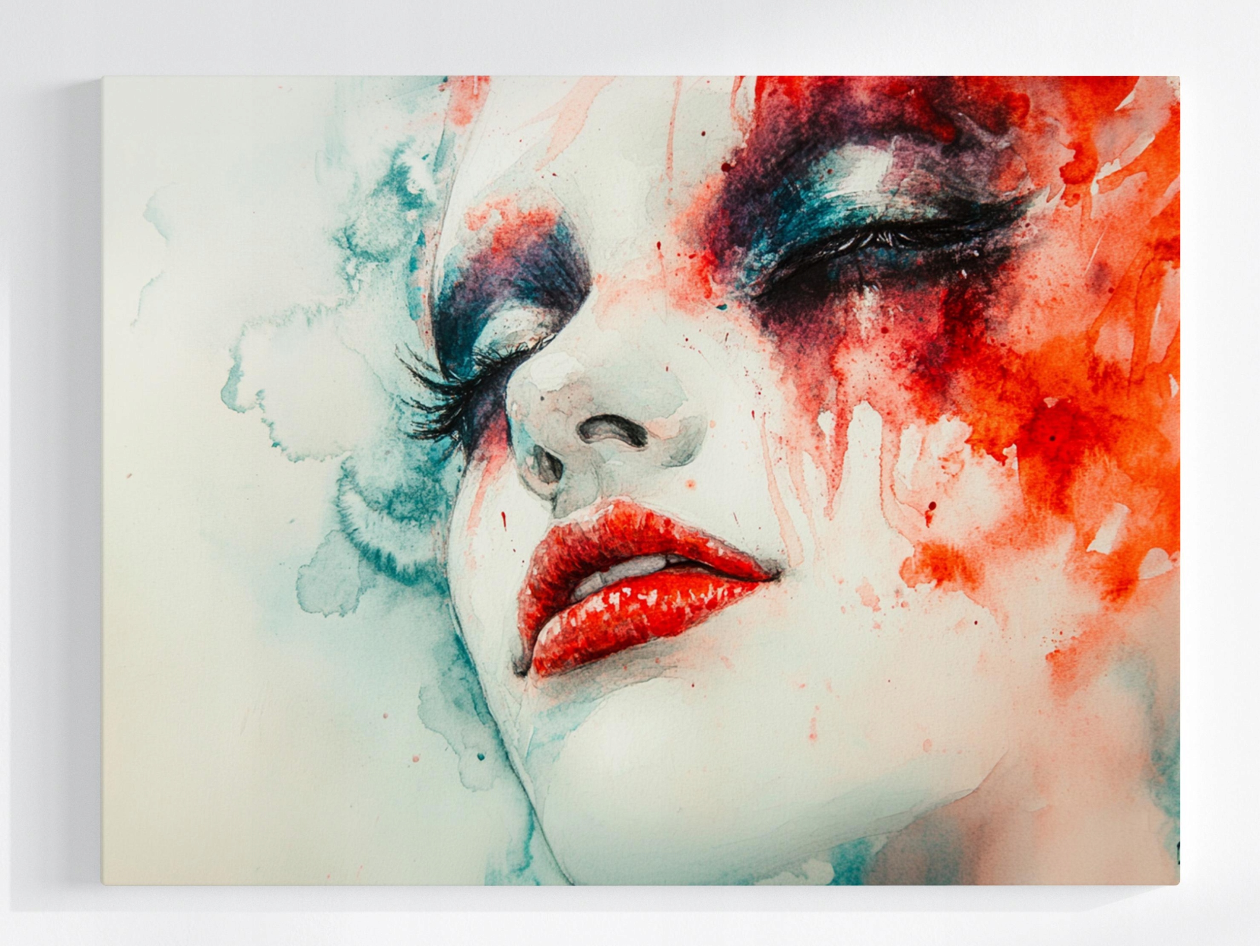 Obraz Na Plátně Canvas Portrét Postava Žena Tvář Abstrakce 100x75