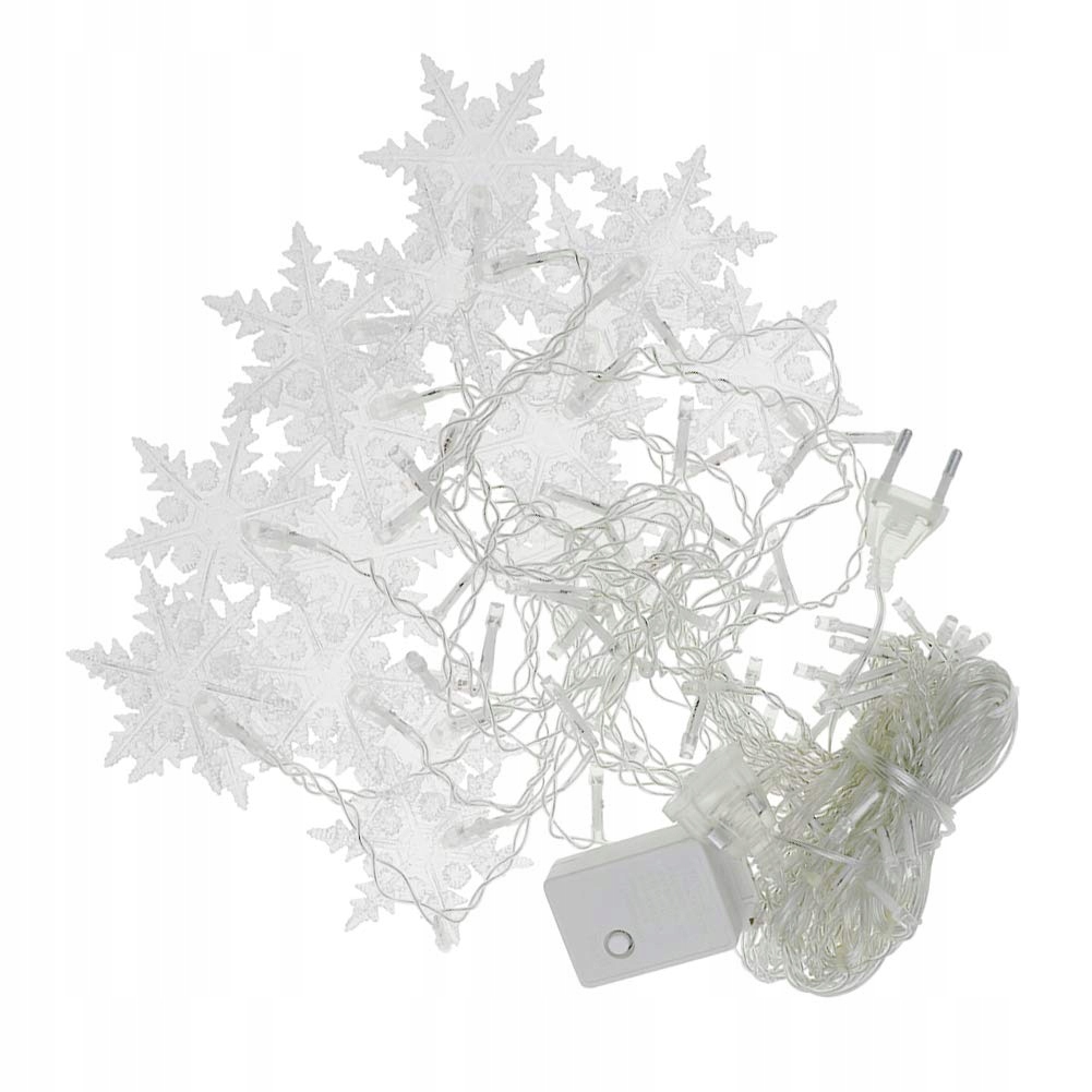 KLIGHTEN Kurtyna LED 3.5M 96 Światełek 8 Trybów Dekoracja Zimna Biel — miniatura 7