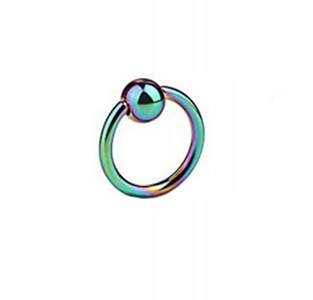

Kolczyk kółko z kulką kolorowy Piercing 1,2/8/3