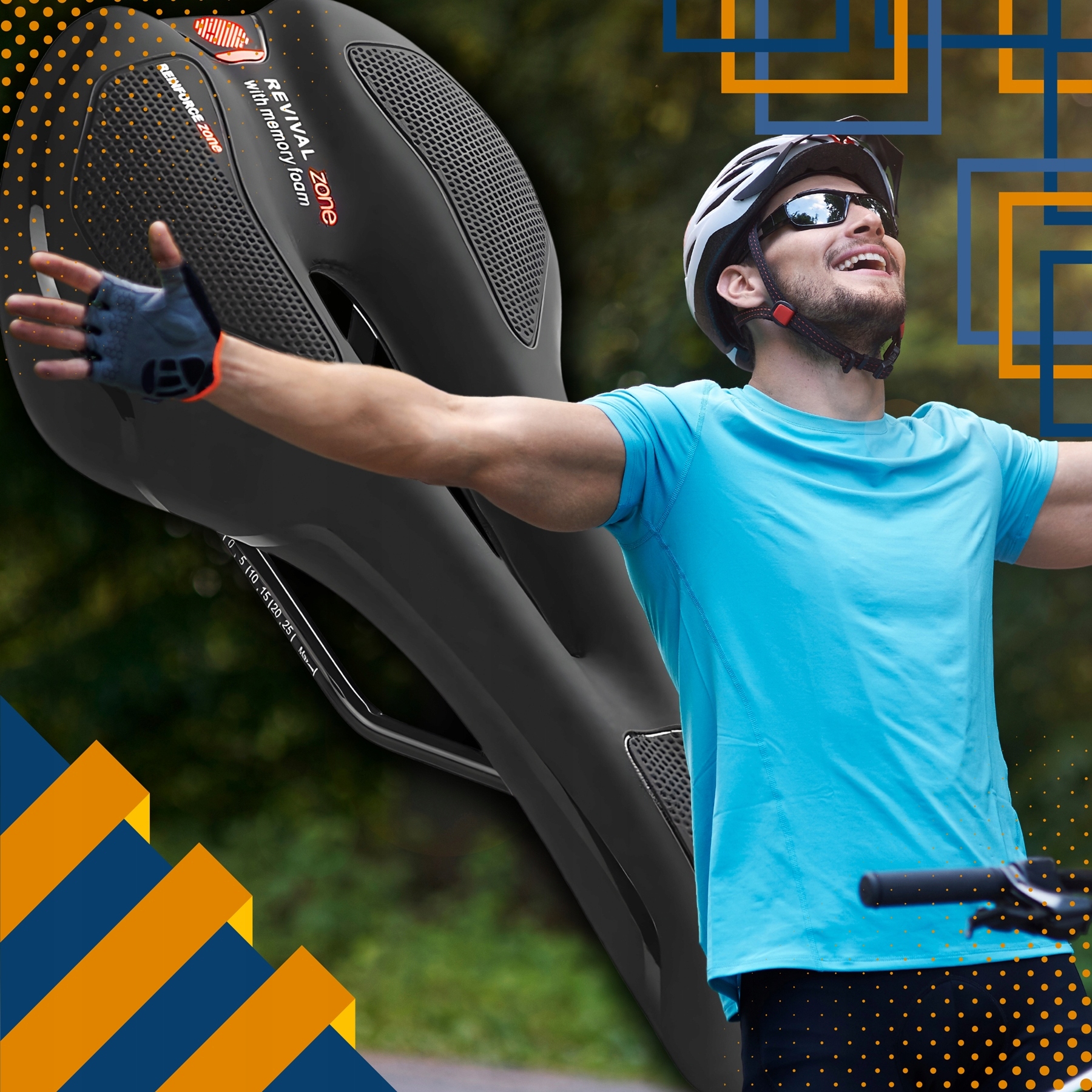 SIODEŁKO ROWEROWE ŻELOWE SIODŁO SPORTOWE DO ROWERU NA ROWER MĘSKIE DAMSKIE Marka MatMay