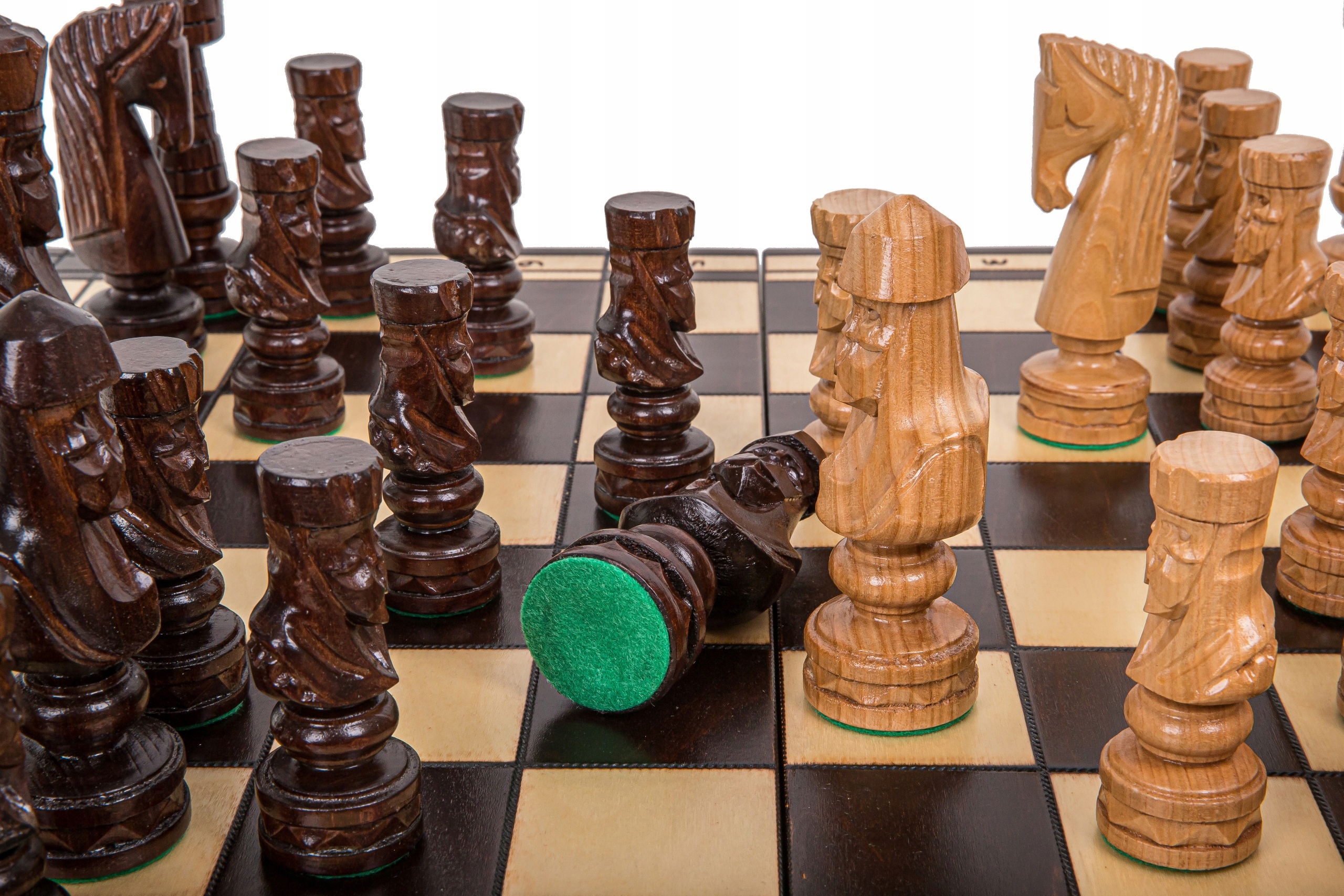 SQUARE - Szachy drewniane Rzeźbione CEZAR - 60 cm Rodzaj szachy drewniane rzeźbione