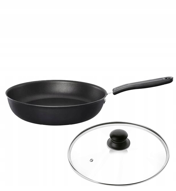 Fiskars Kitch'n 1055650 Patelnia 28 CM Powłoka Nieprzywierająca Pokrywka