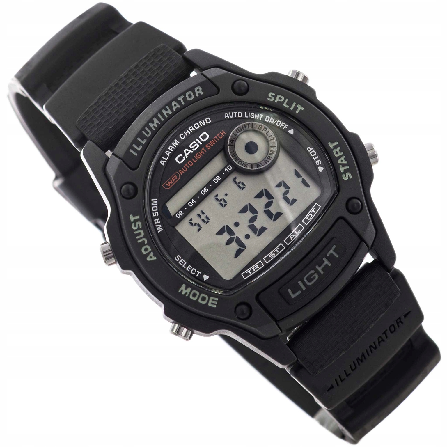 Pánské Hodinky Casio W-220H-1AVEF Sport Černé Na Řemínku Stopky Lehký Časovač