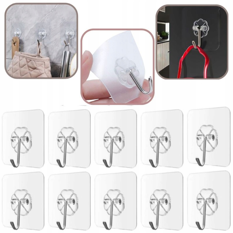 

Wieszak Ścienny Samoprzylepny Wielofunkcyjny 10SZT