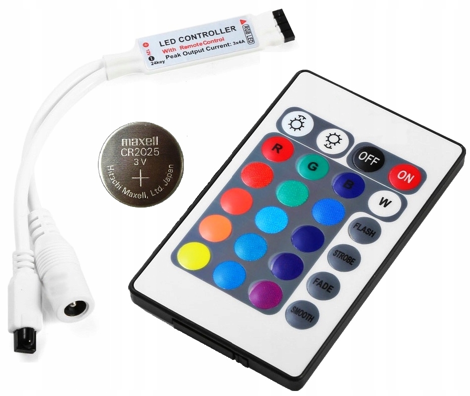 

Pilot Kontroler Taśm Led Na Podczerwień Rgb Ir 24
