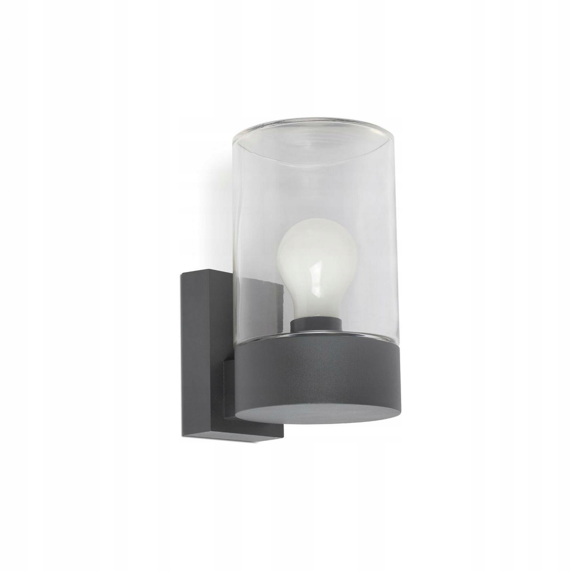 Faro Kila nástenná lampa IP65 tmavo šedá, hliník/sklo, E27