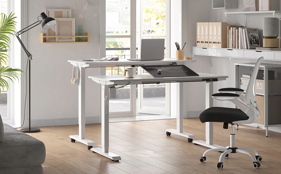 Biurko prostokątny Songmics 86 x 60 x 71,5 cm biały Kod producenta LSD018W01