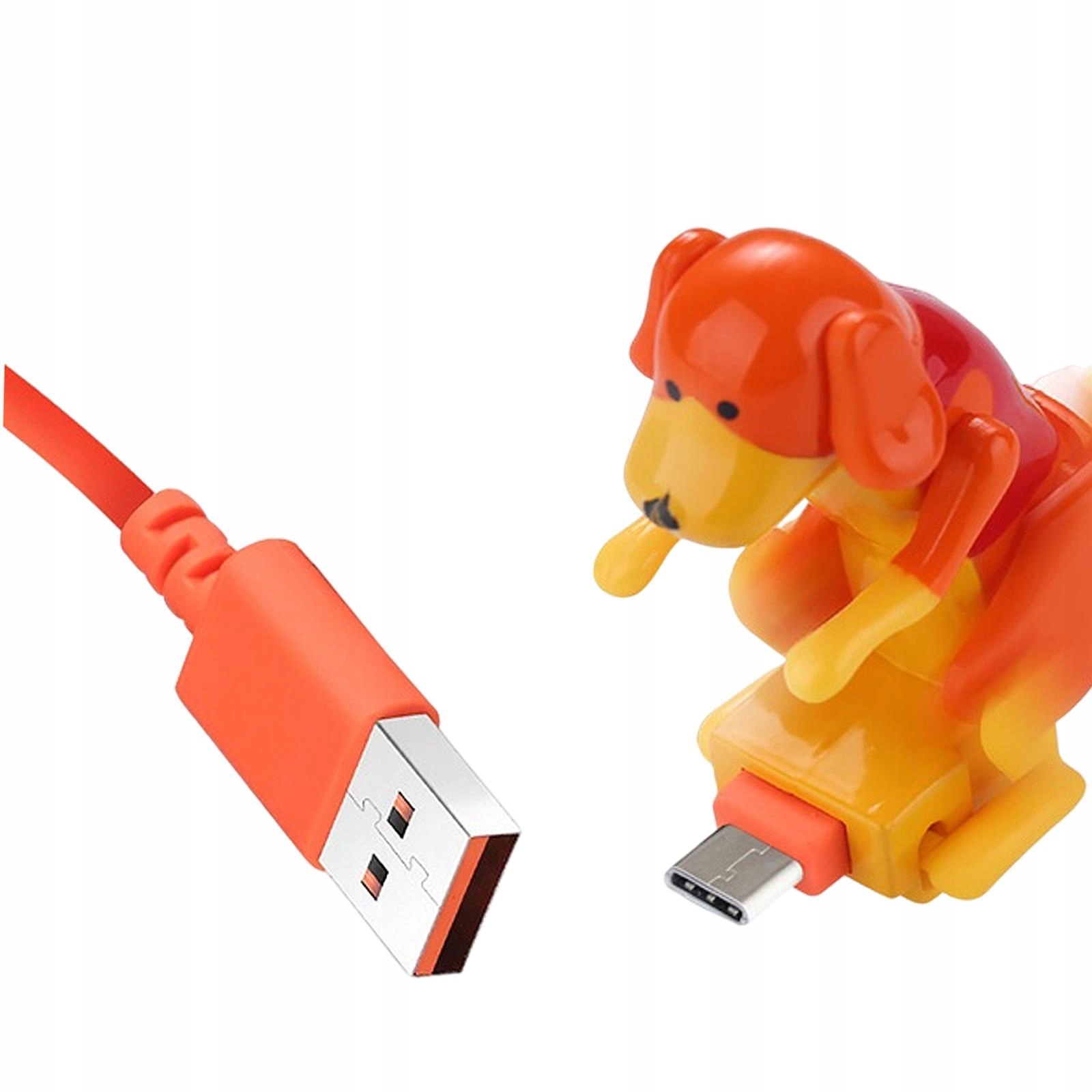 1.2m Funny Humping Spot Dog USB Smartphone Charging Cable for Orange Type-C