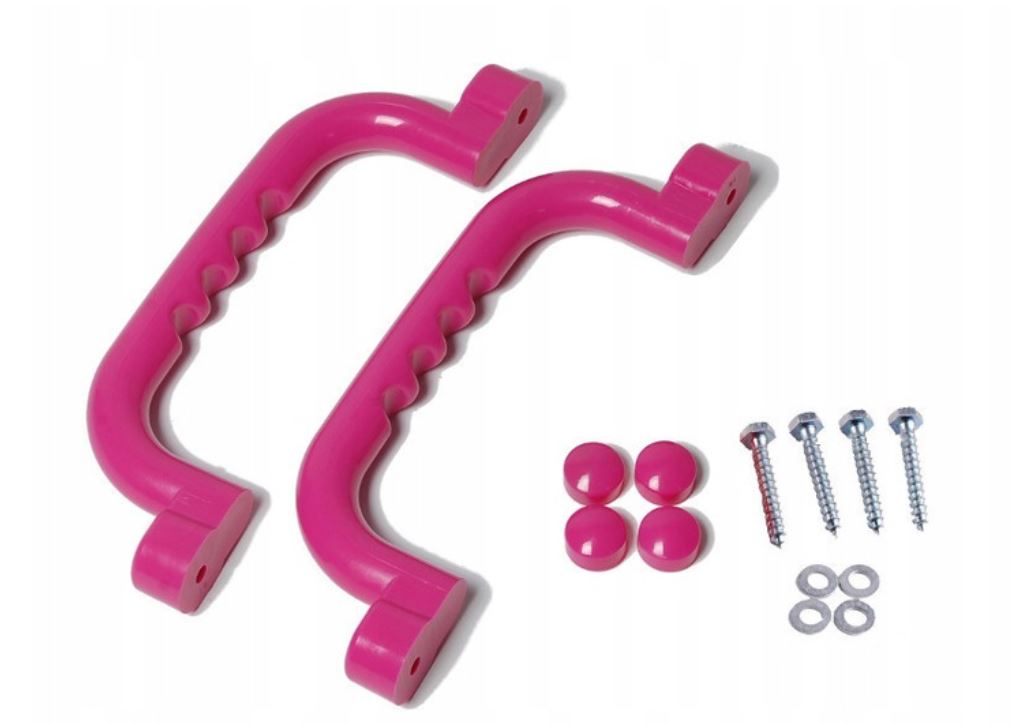 UCHWYTY RĄCZKI NA PLAC ZABAW 240 mm 2szt Z WKRĘTAMI RÓŻNE KOLORY Złożony z Drabinki