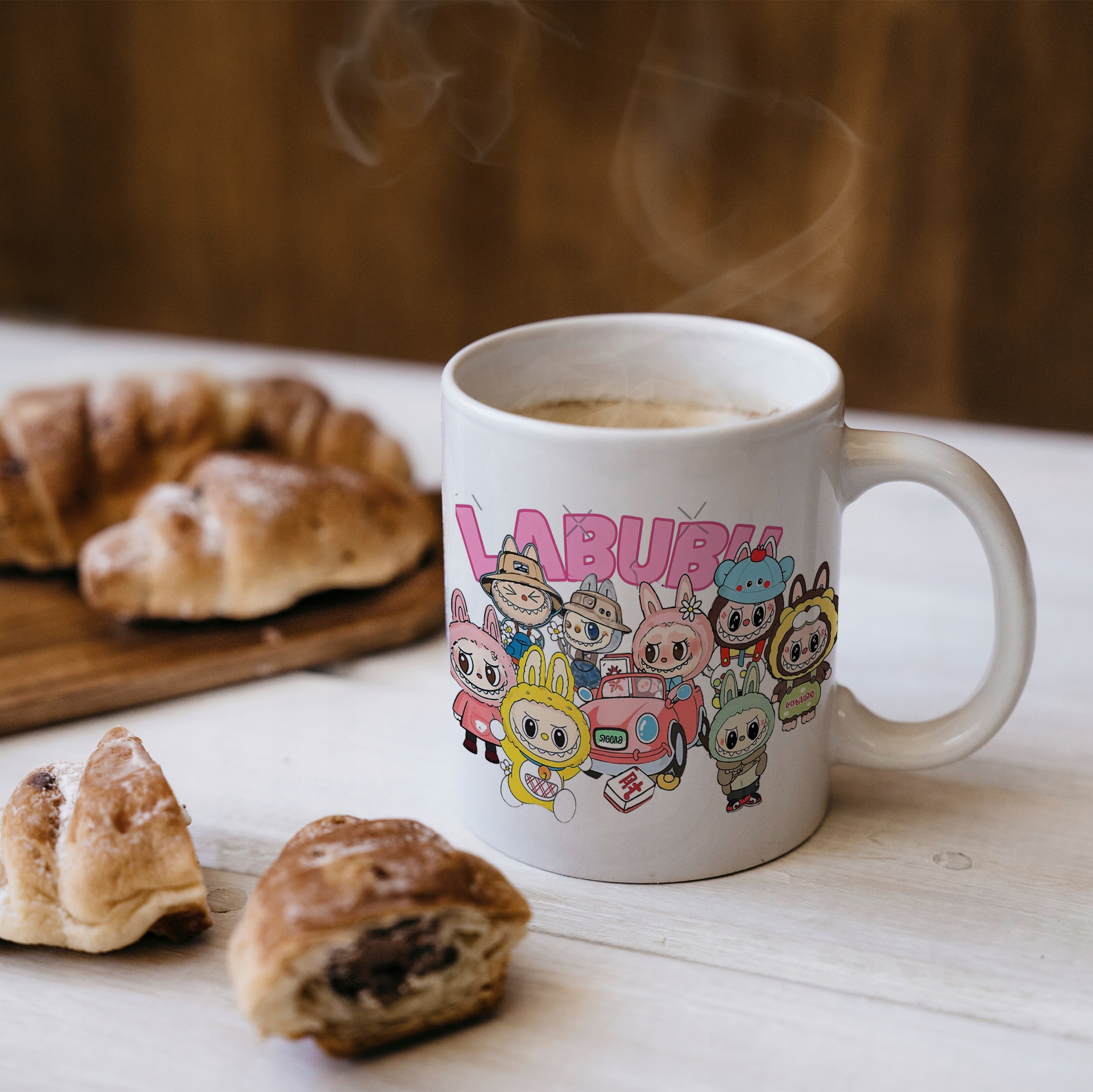 KUBEK DLA DZIECKA LALKA LABUBU MASKOTKA POTWÓR LAFUFU PREZENT DO SZKOŁY HIT Pojemność 330 ml