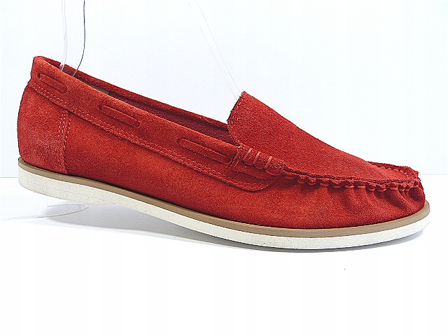 Dámské polobotky kožené červené J.w 37