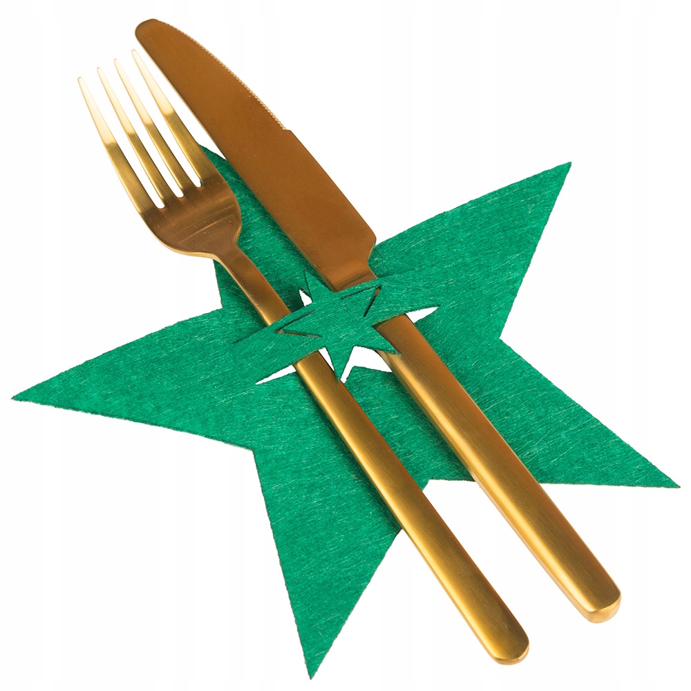 

Pokrowce Pod Sztućce Świąteczne Gwiazdka 6szt