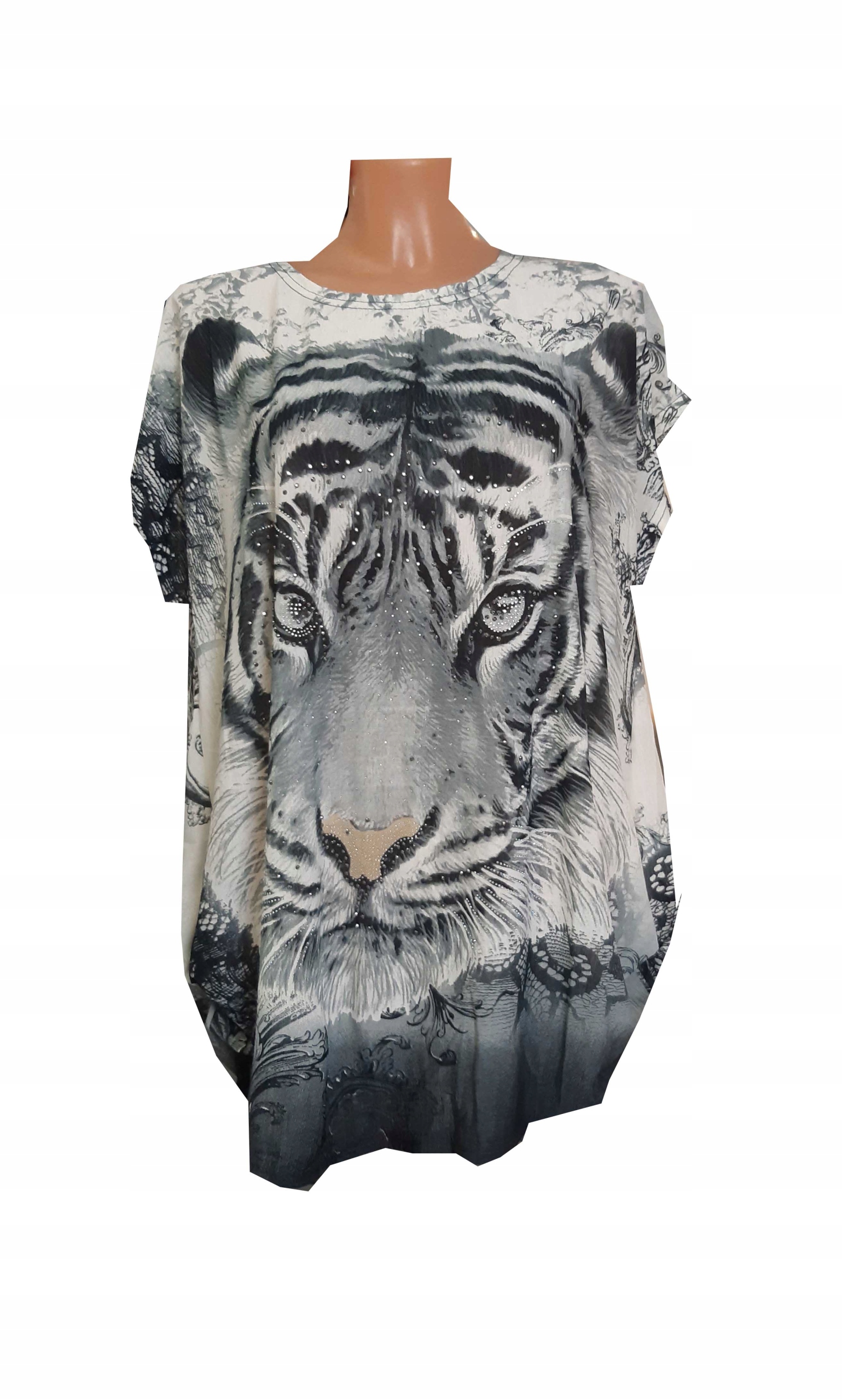 

Bluzka Tunika panterka tygrys cyrkonie L/XL
