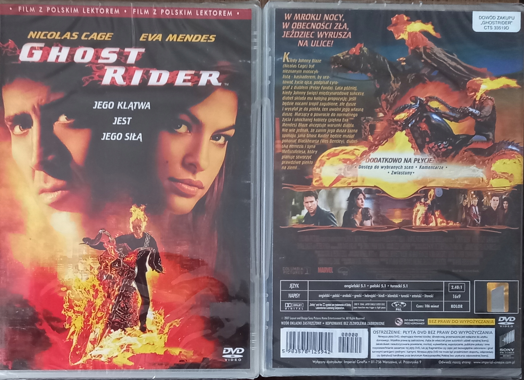 GHOST RIDER płyta DVD • Cena, Opinie - Allegro