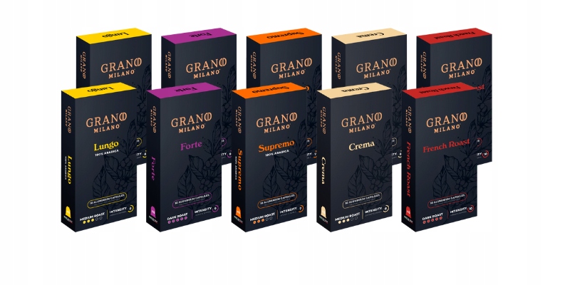 Levně Káva kapsle Nespresso Grano Milano Mix Chutí 100 ks