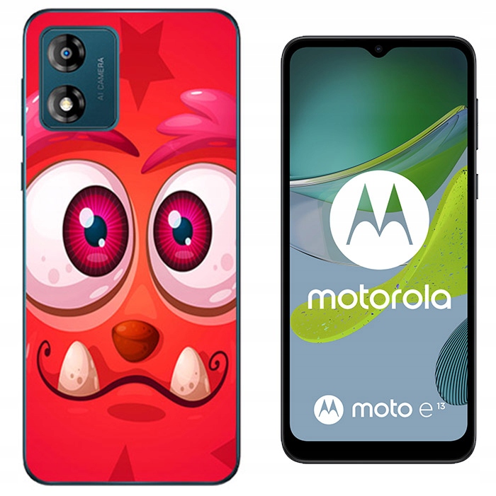 ETUI PLECKI FOTO Case OBUDOWA Pokrowiec WZORY SZKŁO do Motorola Moto E13