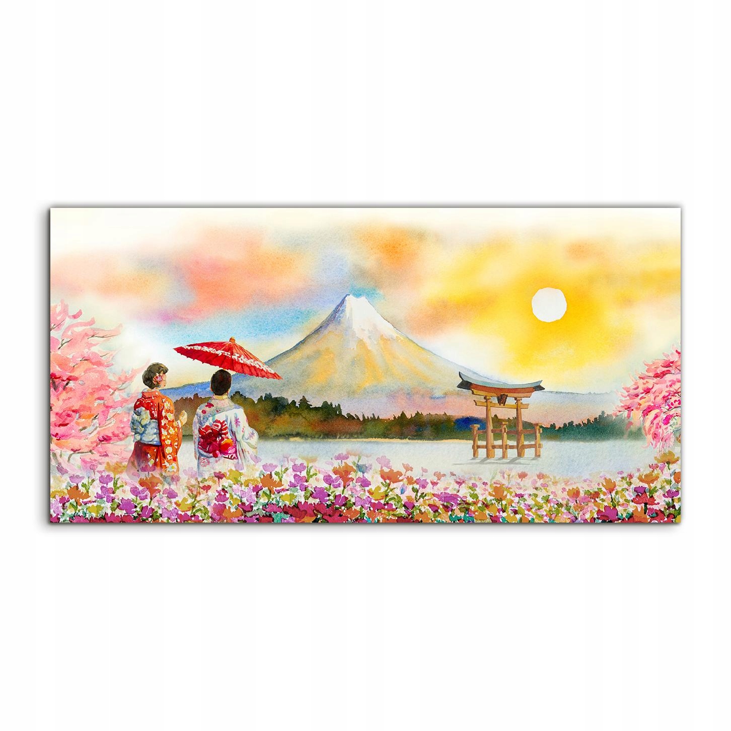 

Obraz akryl 140x70 na prezent Japonia Góry Kwiat