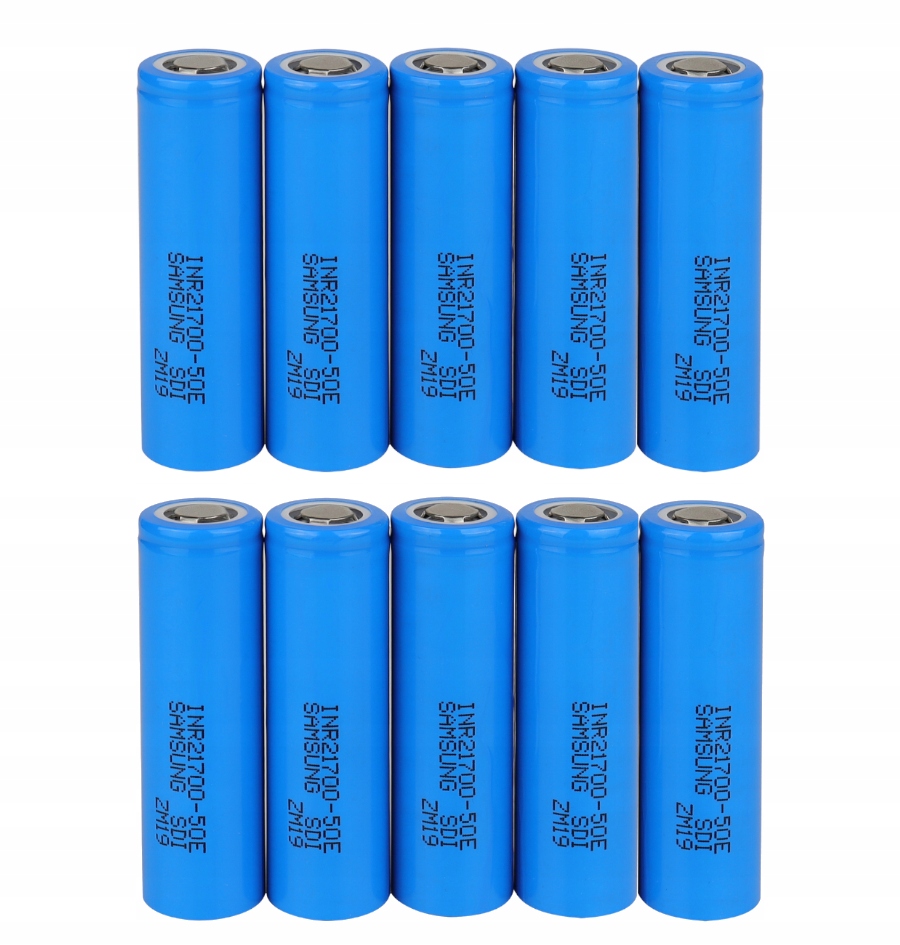 10x sada Nabíjecí Baterie Samsung 5000mAh INR21700-50E
