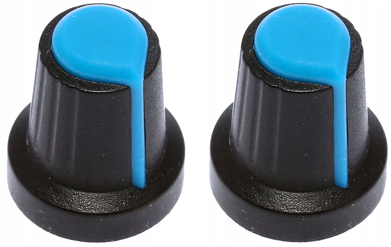 

Gałka Potencjometru oś 6mm Niebieski 15x17mm 2szt