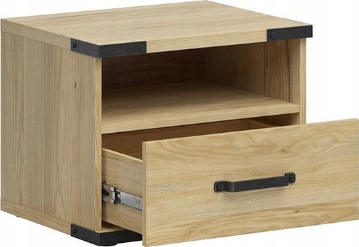 Szafka Nocna Młodzieżowa z Szufladą Lara Marka Black Red White