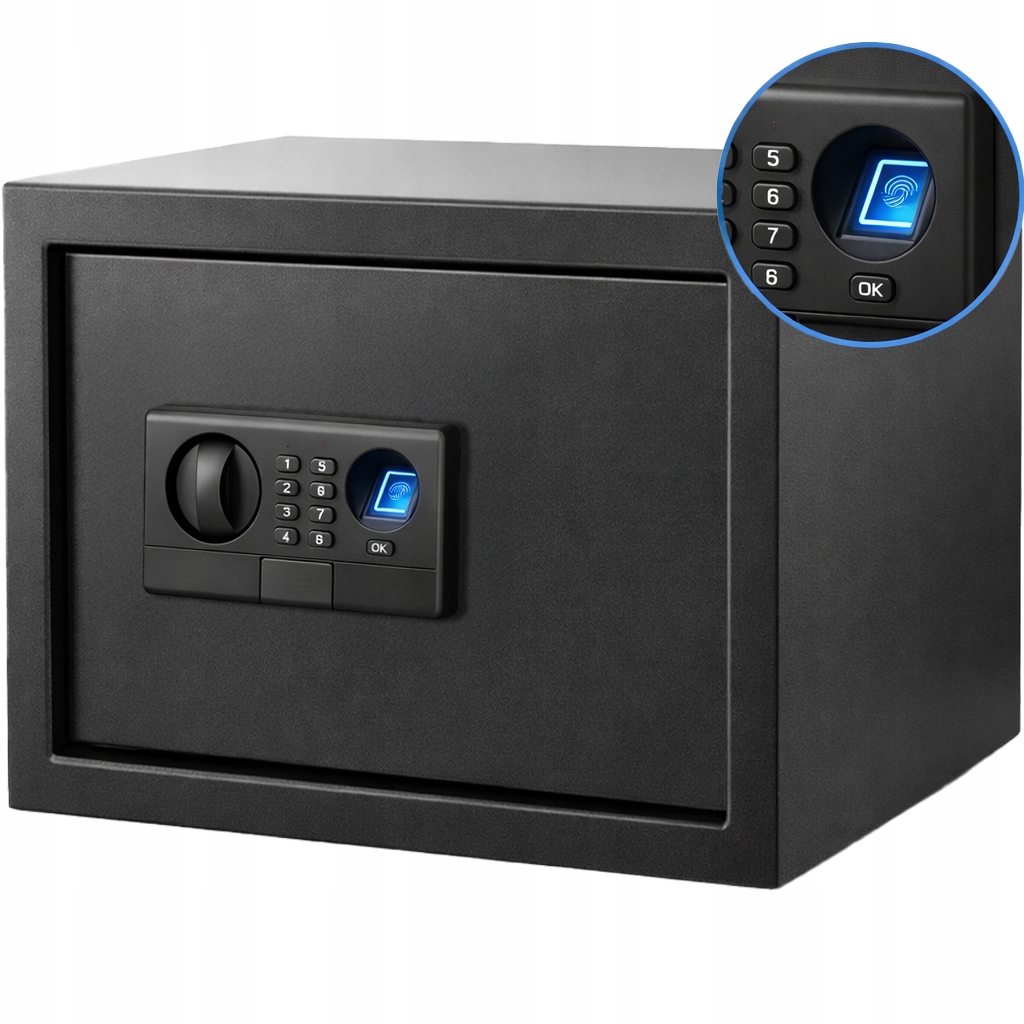 Sejf Inteligentny Z Zamkiem Biometrycznym Kasa Pancerna Półka Solidny Szyfr
