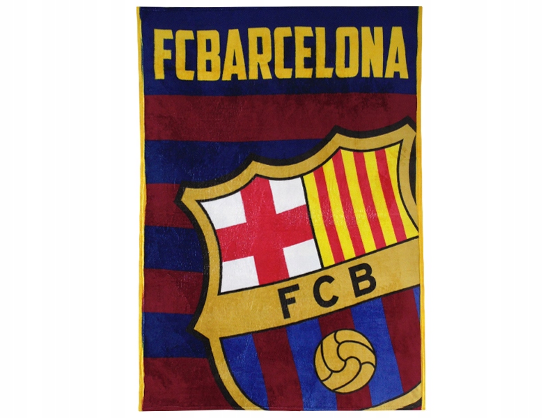 Fc Barcelona koc Pluszowy milutki narzuta 130x160cm
