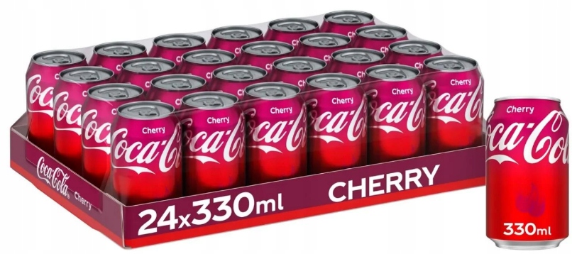 Sycený nápoj Coca-cola Cherry 330 ml 24ks