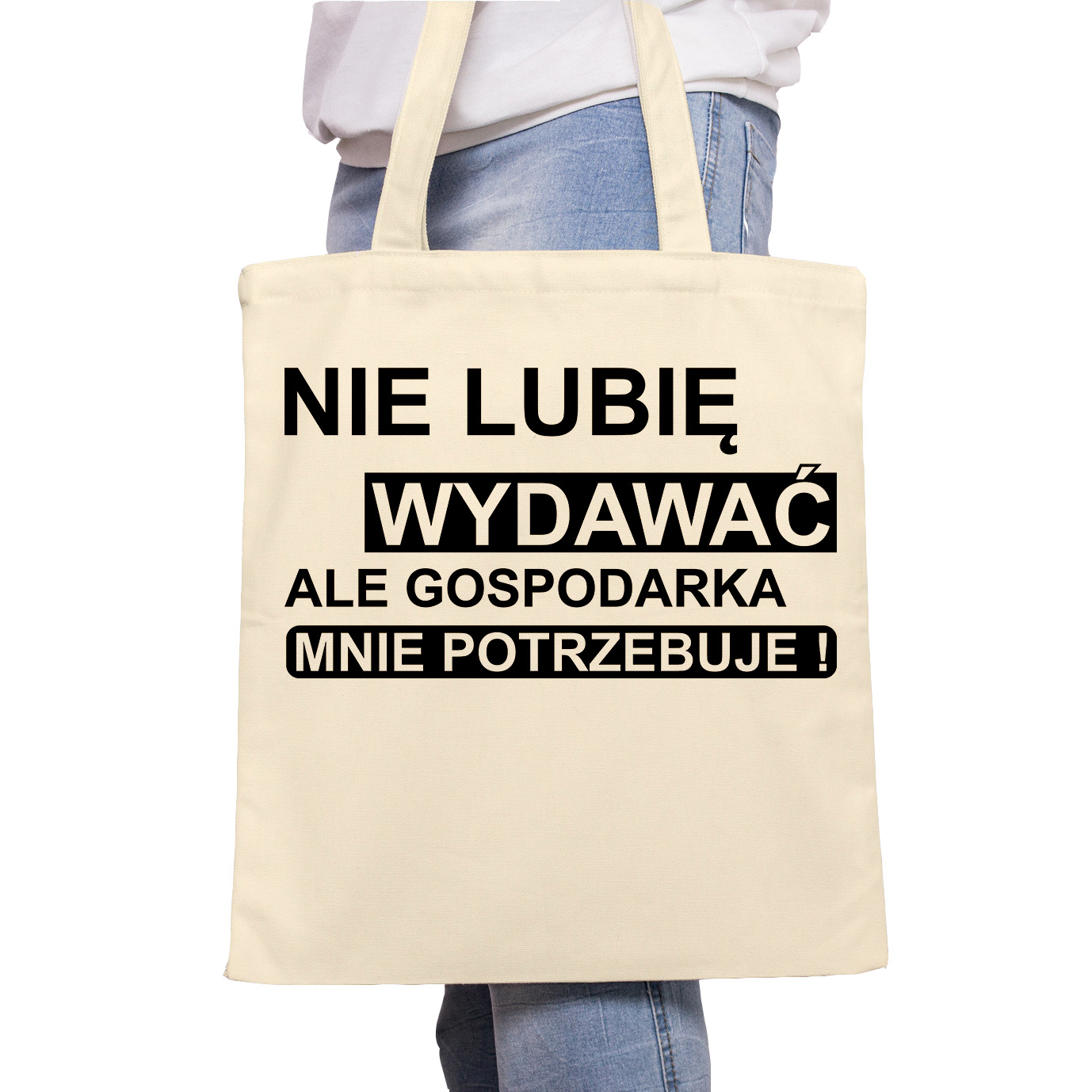 

Nie lubię wydawać torba bawełniana natural