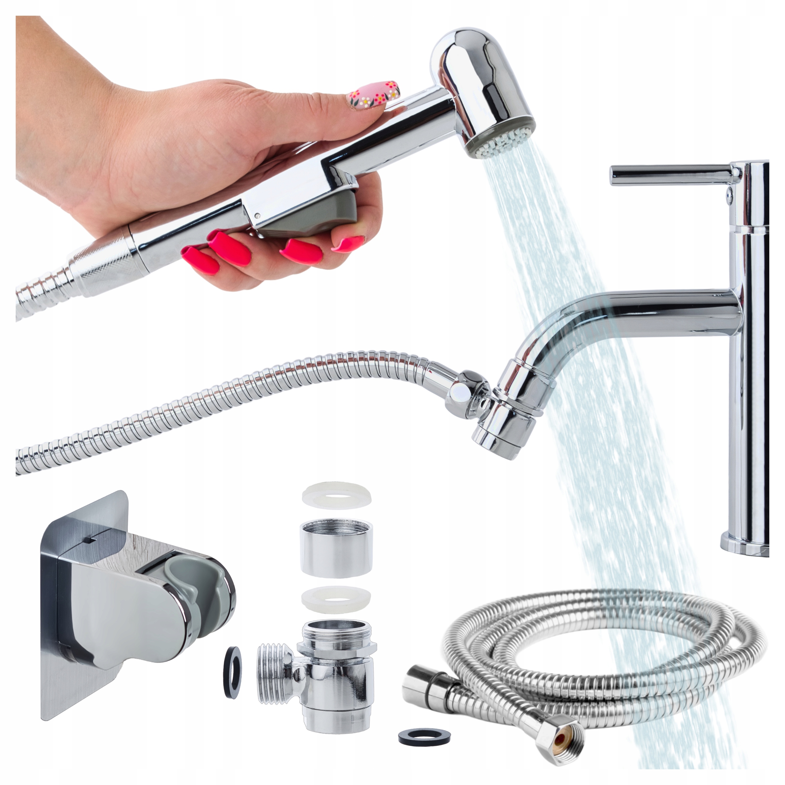 Bidetová sada Bidetová myčka Bidetová sada pro intimní hygienu Adaptér na baterie