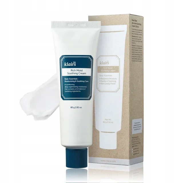 Dear,Klairs Rich Moist Soothing Cream Krem nawilżający do skóry wrażliwej