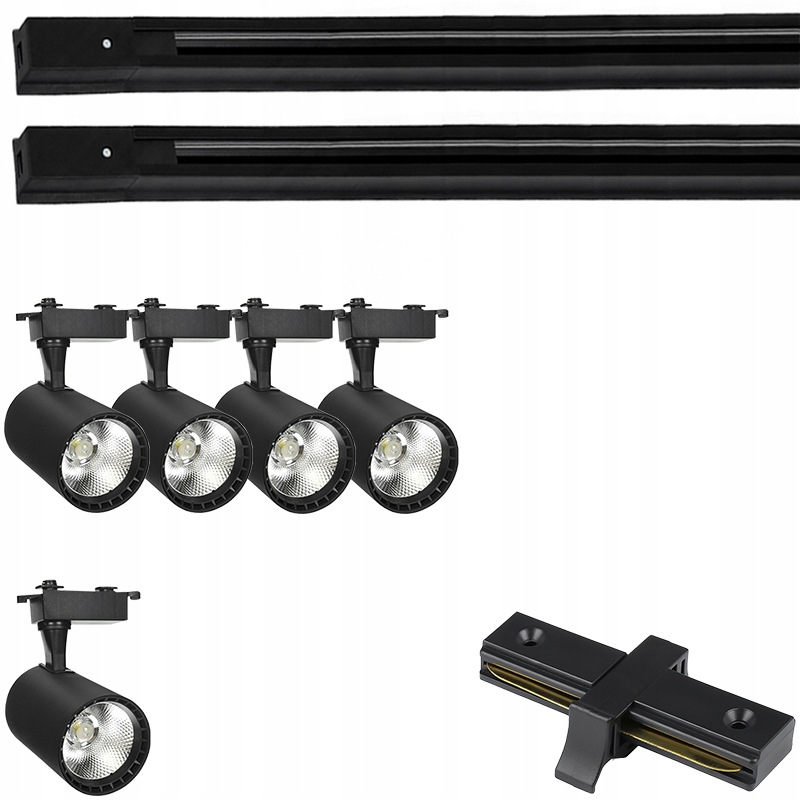 5 X Halogenový Led Kolejnicový Reflektor, Kolejnicový Osvětlovací Systém Kabel