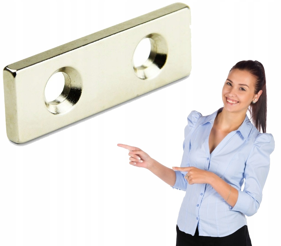 

Magnes Neodymowy Magnesy 40x15x5 mm pod wkręt