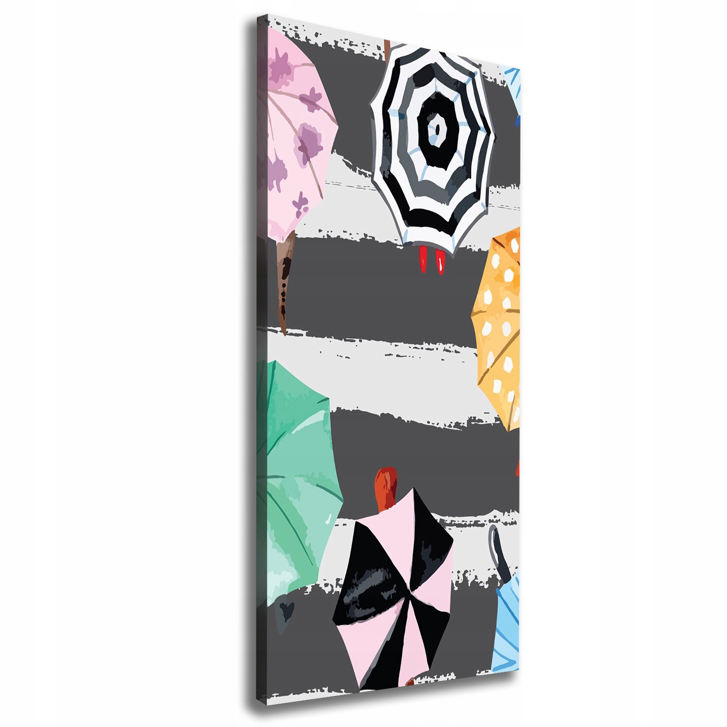 

Foto obraz na płótnie Kolorowe parasole 50x125 cm