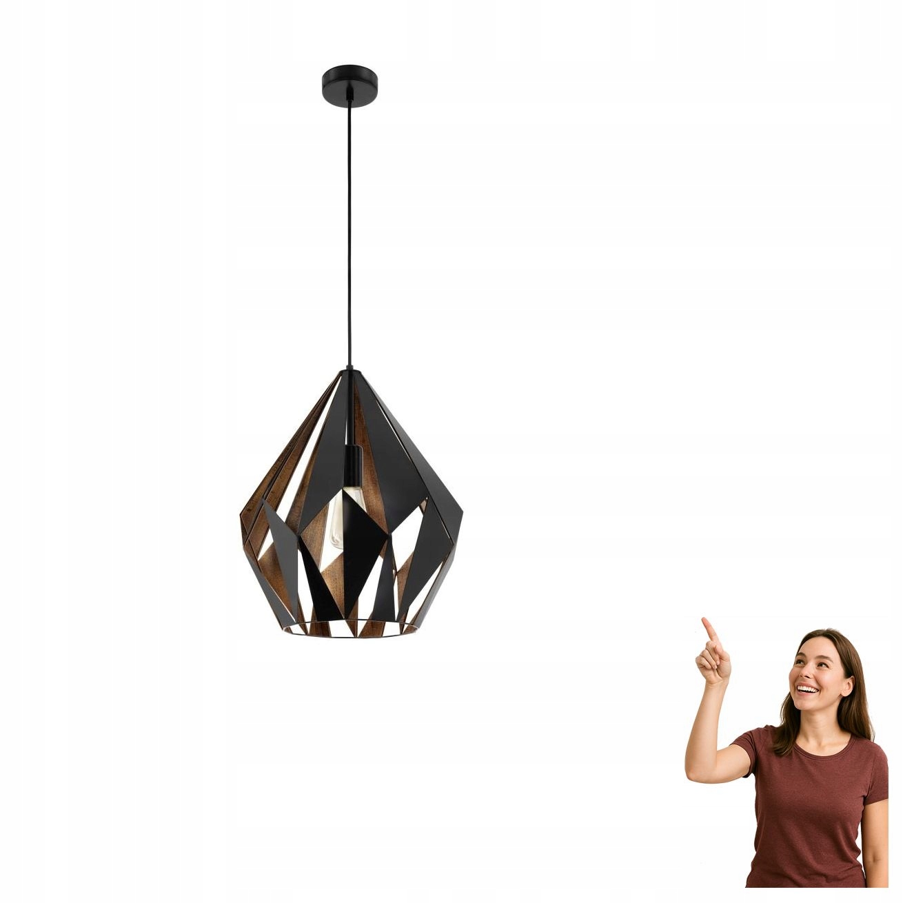 Závesná lampa Carlton 1 49878 Eglo