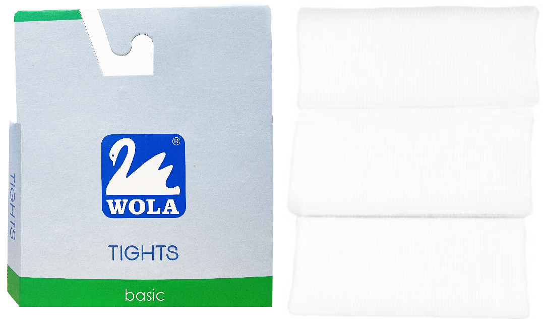 

Wola rajstopki gładkie Bawełniane białe 80-86