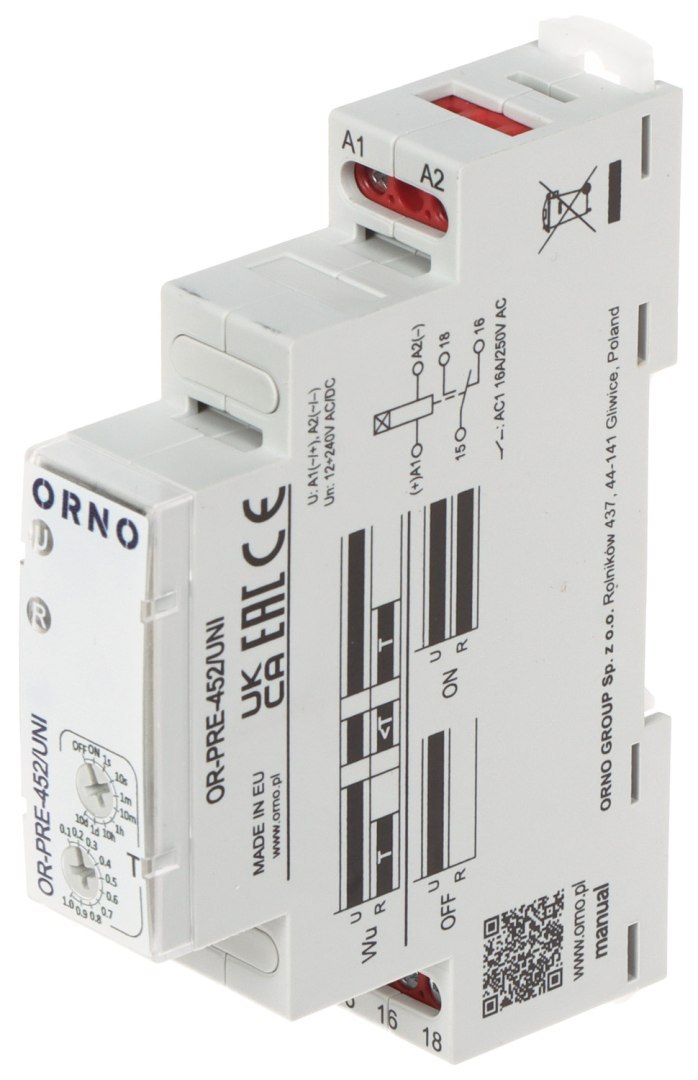 Modul Časového Relé OR-PRE-452/UNI Orno