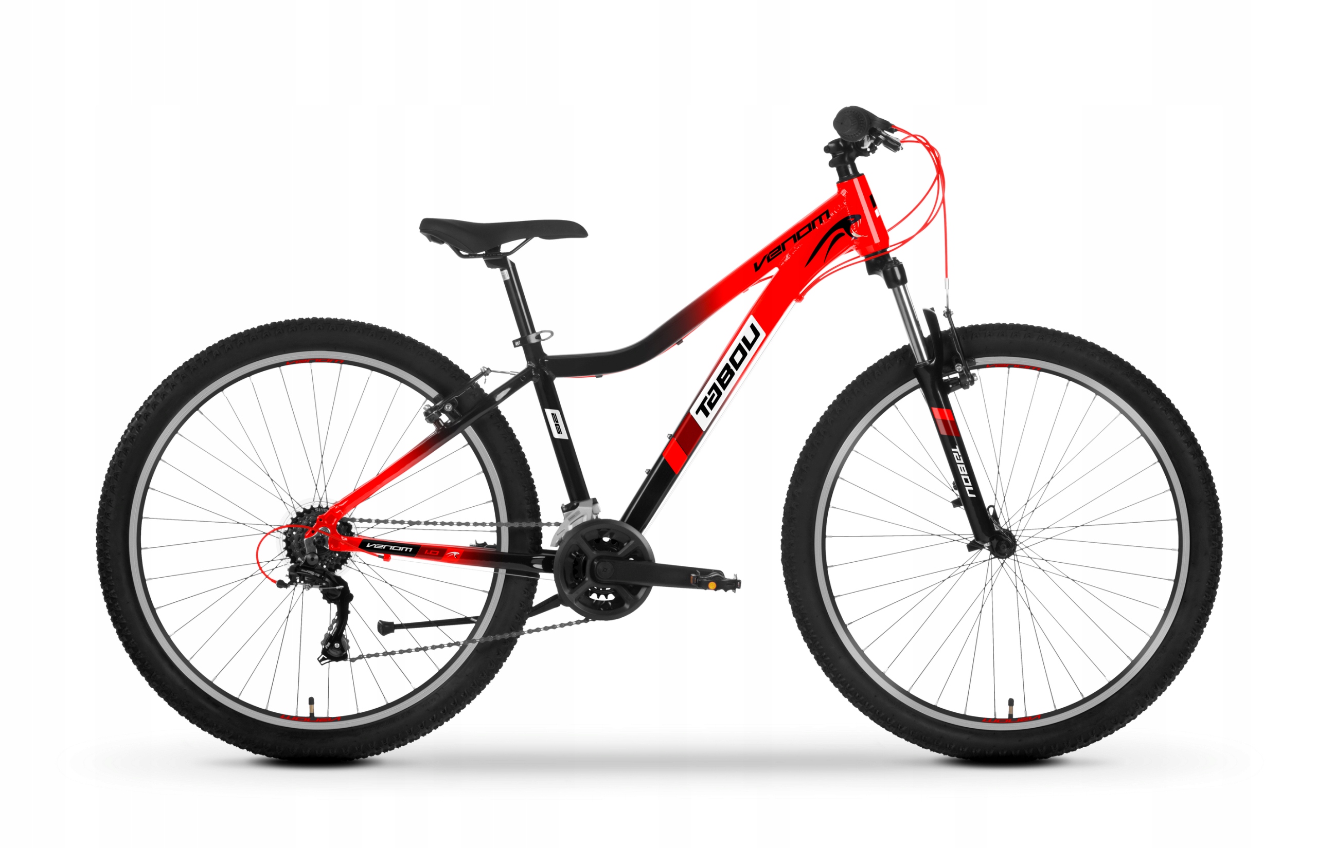 Rower młodzieżowy Mtb Tabou Venom 1.0 26" czerwono-czarny, rama 13" 2025