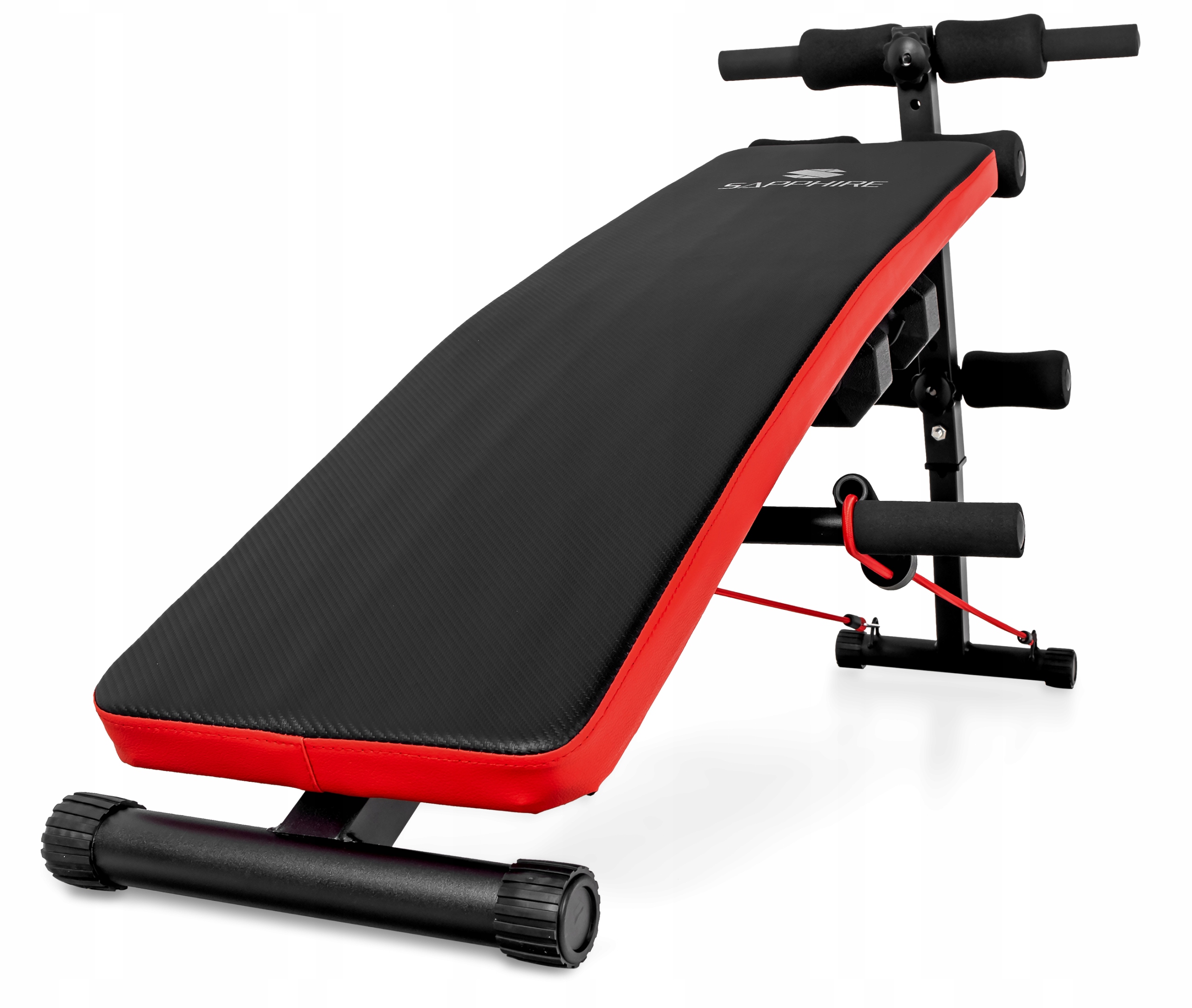 Ławka do brzuszków Treningowa ławeczka Skośna Do Ćwiczeń hantle Składana