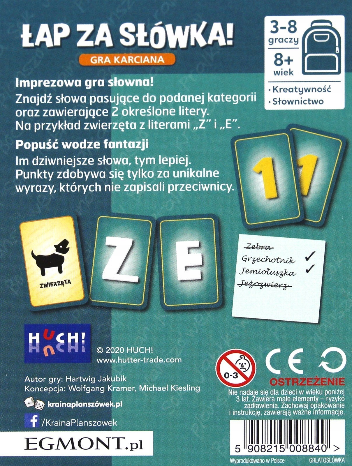 ŁAP ZA SŁÓWKA Rodzinna IMPREZOWA Słowna EGMONT Typ Podstawa