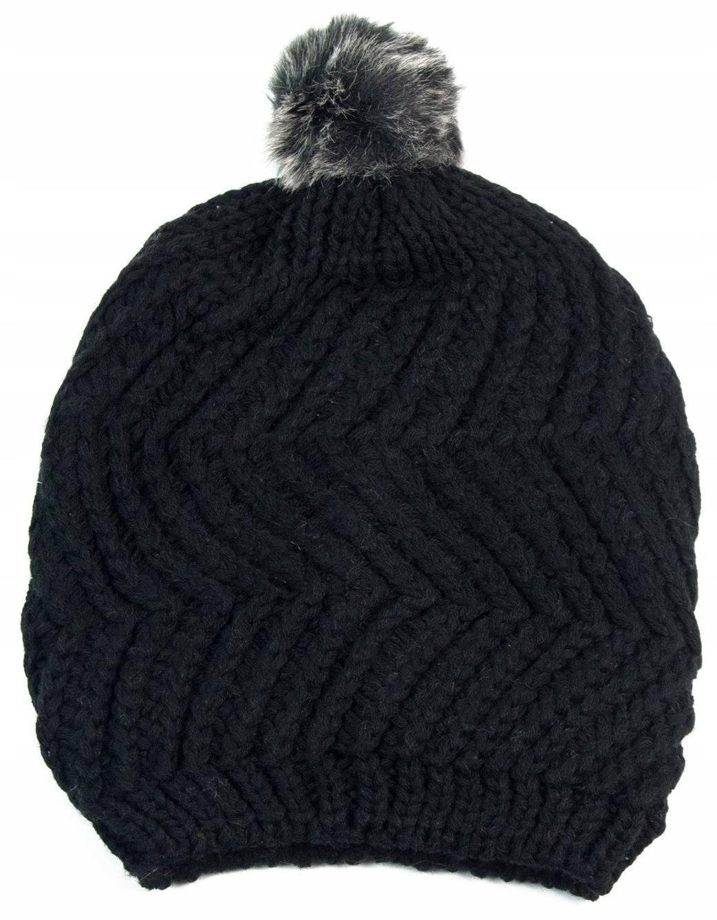 

Szaleo gruba Czapka futerko Pompon cz2504-5