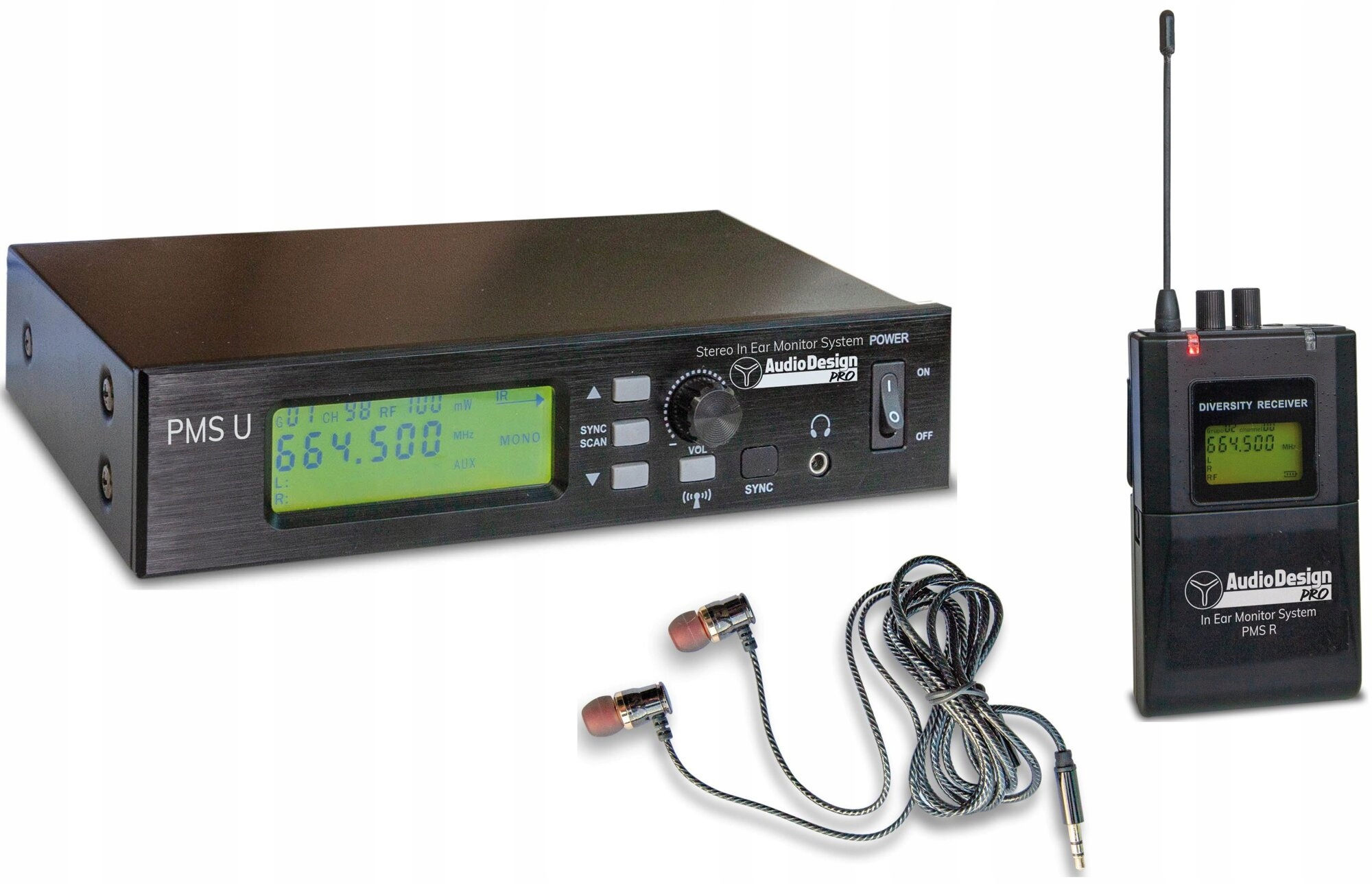 AudioDesign Pms U kompletní bezdrátový odposlechový systém