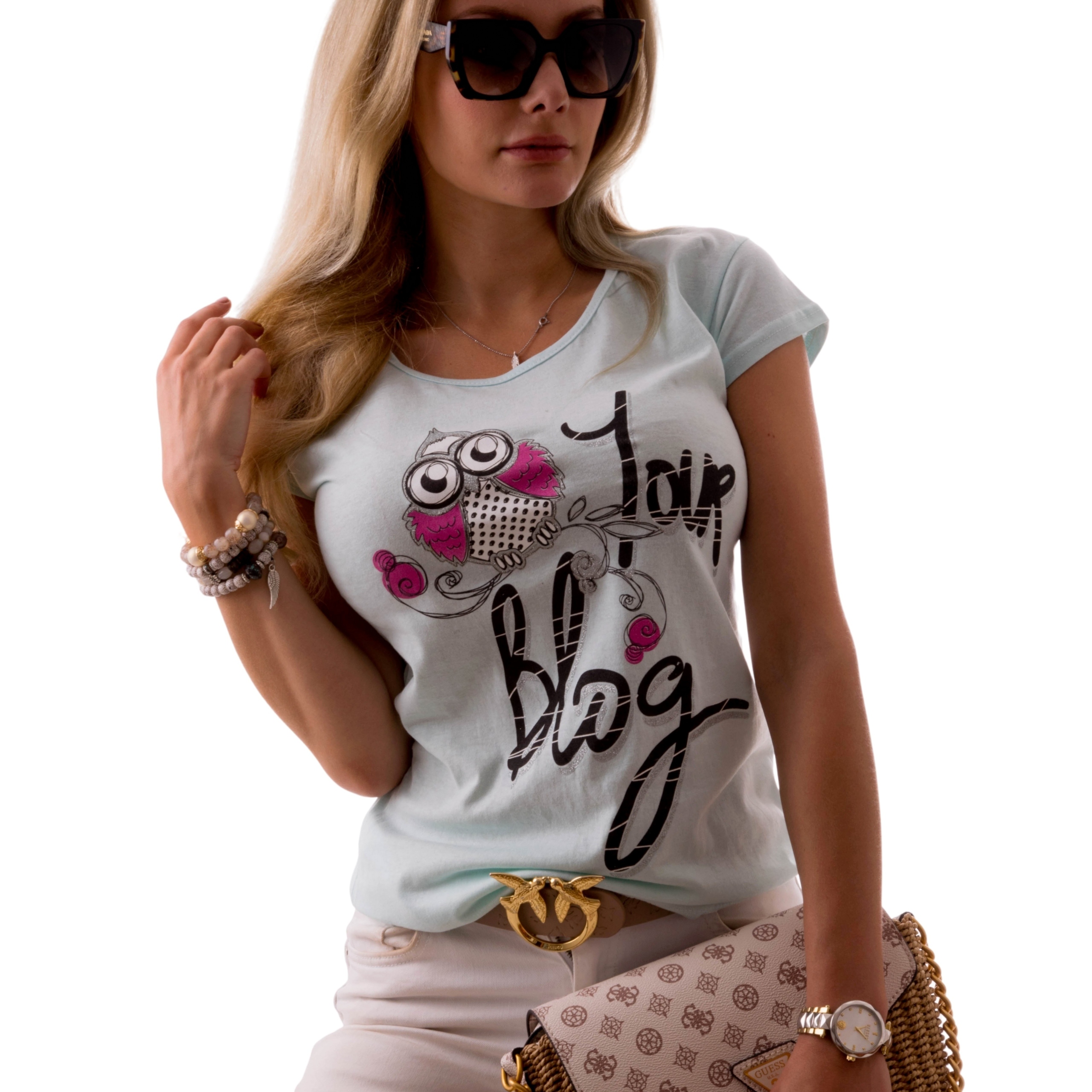 

Dużo Wzorów Idealny Print Bluzka T-shirt S/m