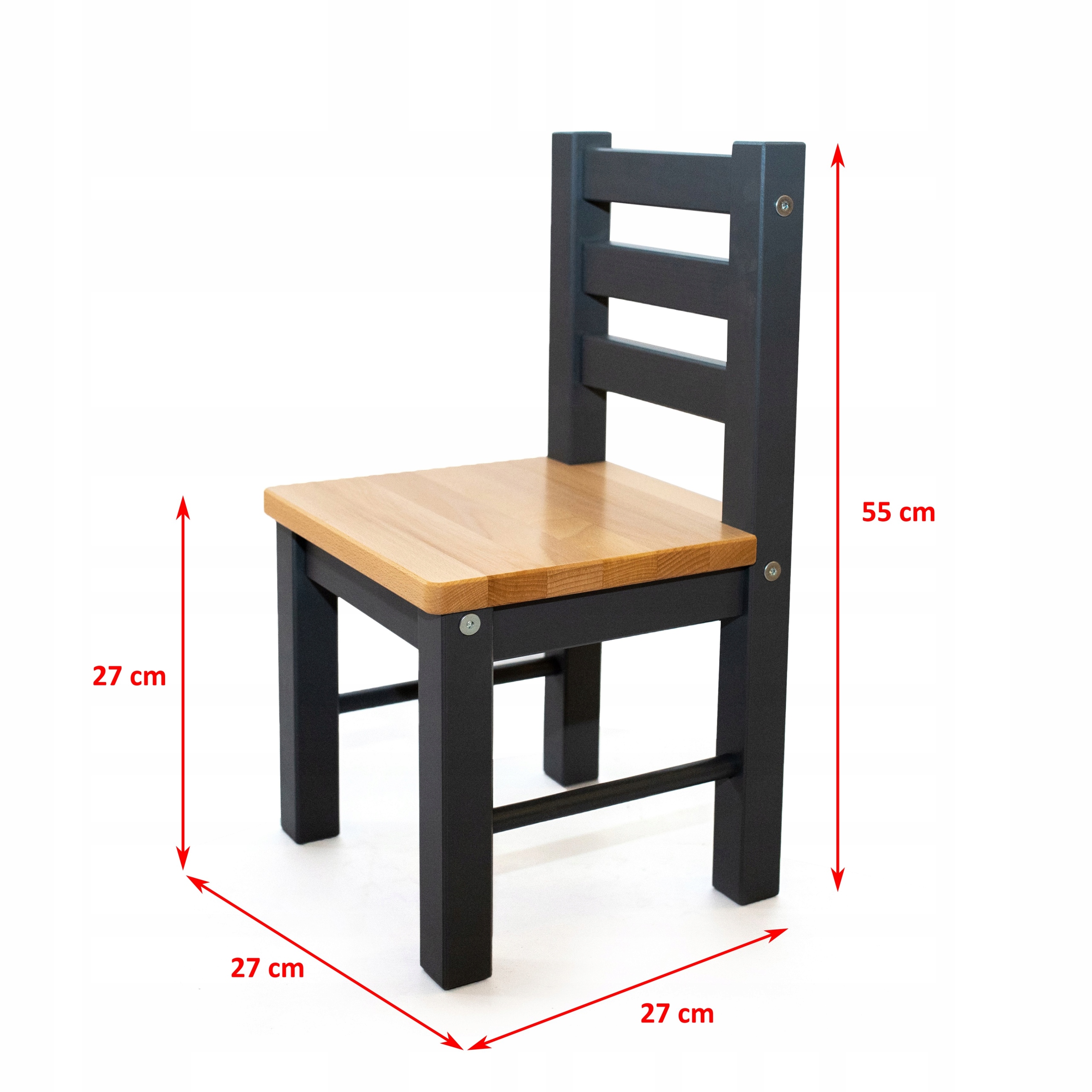 KRZESŁO DZIECIĘCE DREWNIANE, KRZESEŁKO, SZARE, 100% POLSKI PRODUKT EAN (GTIN) 5905999108728