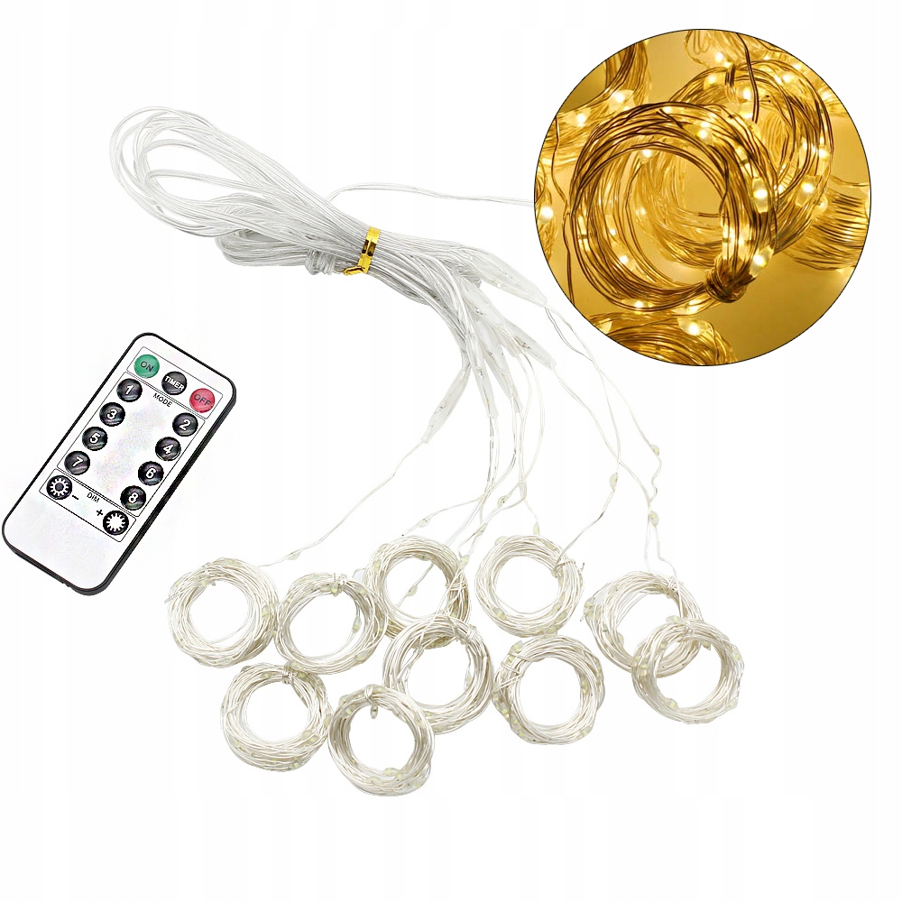 

Kurtyna Świetlna Led Lampki 300cm 300szt