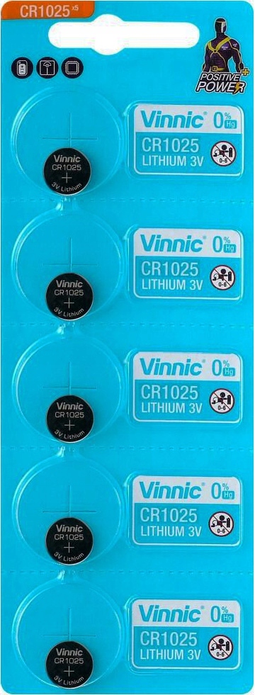 

5x Bateria Litowa Vinnic 3V CR1025 DL1025