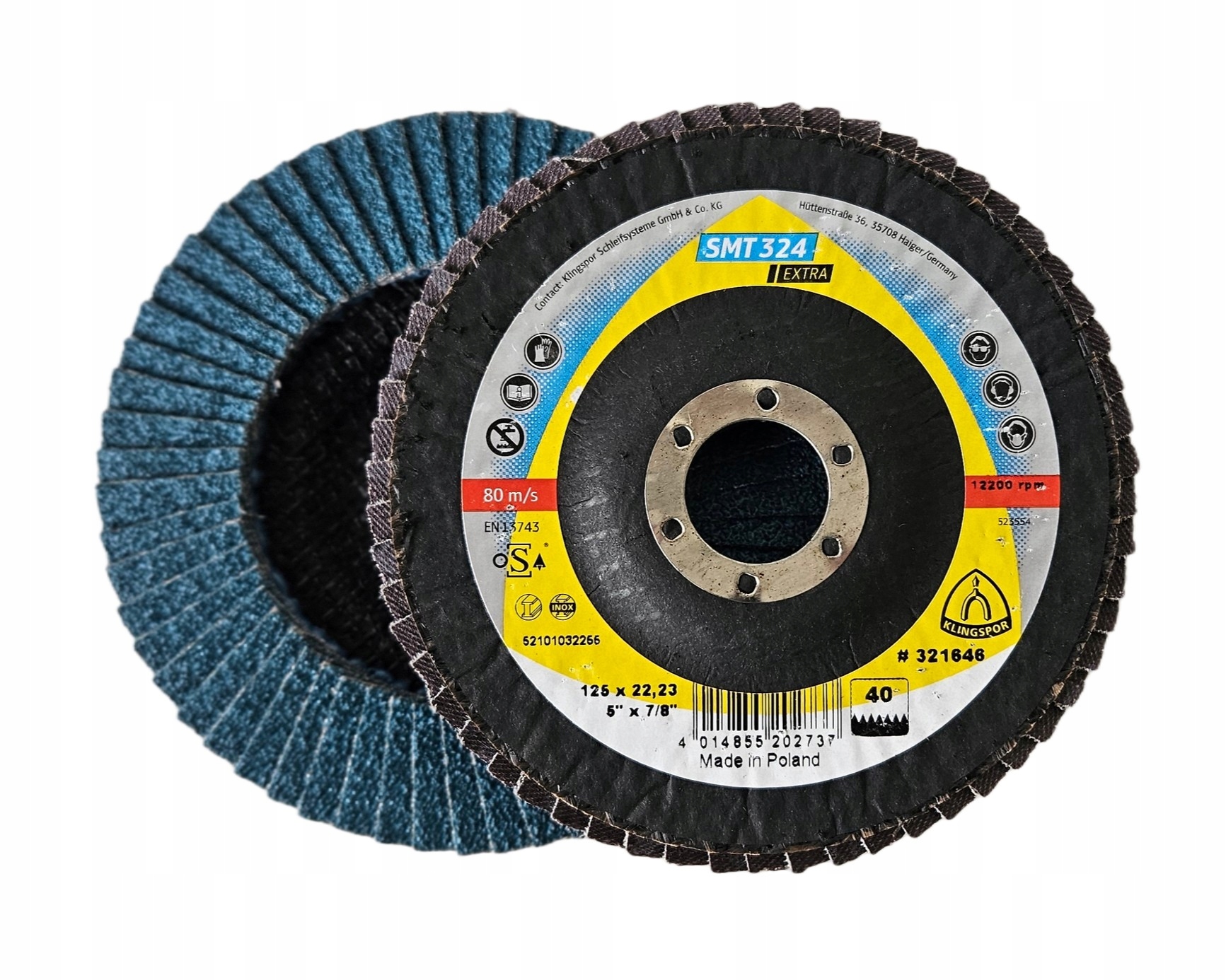 Tarcza ścierna do stali Klingspor Smt 324 Extra P40 /321646/ x10