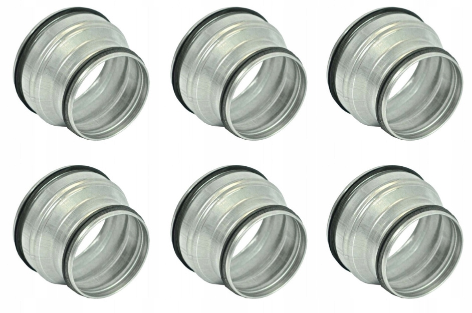 Pozinkovaná Ventilační Redukce s těsněním fi 125/100 Sada 6 Kusů